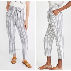 NWT Madewell Linen-Cotton Paperbag Pants